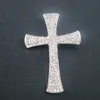 Broszki mody Clear Crystal Rhinestone Cross Cross Brooch Brooch Pin Ekwilacyjny biżuteria Golden, przedmiot nr: BH7665