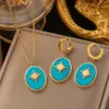 De åtta manifestationerna Blue Turquoise Pendant Necklace Earring Designers 18K Gold Jewelry For Gift