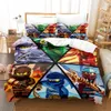 Bedding Sets Ninjagoes Bedding Cama de casal de solteiro de tamanho completo Aldalt Casas de cama 3D de impressão 3D 230524