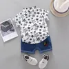 Set di abbigliamento 0-36m per bambini abiti da bambino per bambini set di stelle a maniche corte top pantaloni in denim 2pc Fashion Summer