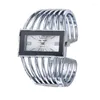 Avanadores de pulseira Moda Ladies Ratesse Top Brand Brand Stainless Aço Quartz Assista Women Square Dial Watchwatch Bracelet relógio Relógio feminino