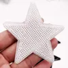 20PSCSewing Notions Tools Free delivery of 10pcs black star DIY patches for clothing embroidery stickers jackets accessories and sequin patch badges P230524