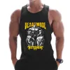 Mens tanktops Casual bedrukte mannen Bodybuilding Mouwloos shirt Katoen gym fitness workout kleding Stringer singlet mannelijk zomervest 230524