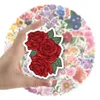 60Pcs-Pack Colorful Flowers Stickers Wall Stickers Wholesale Vinyl Sticker Waterproof Laptops Car Scrapbooking Guitar Box Skateboard JDM Luggage Decal