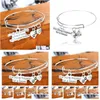 Charm Bracelets Retro Engraved Peach Heart Bracelet Mother Daughter Gift Foreign Trade Ce Gsfb170 Mix Order 20 Pieces A Lot Drop Del Dhxsf