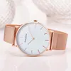 Zegarek 2023 Elegancki zegarek dla kobiet Business Srebrny minimalizm Minimalizm Kwarcowy Stop Mesh Pas Ladies Clock Moda Mujer