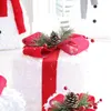 Noel Dekorasyonları 15 20 25cm 3pcs/Set Dekorasyon Hediye Kutusu Ev Ağacı Dekor Düğün Partisi Malzemeleri