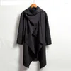 Herenjacks mannelijke volle mouw sjaalkraag cape poncho onregelmatige moslimkleding Arabisch mannen jubba thobe linnen lange mantel dunne jas jas 5xl