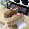 Stivali da donna in Australia Designer Tasman Stivali invernali da neve Fashion Ladies Platform Fur Pantofole Classic Mini Suede Pelle di pecora Lana Motion design 64ess