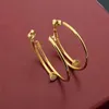 2023 Luxe grandes boucles d'oreilles en or pour dame femmes ca filles goujons d'oreille ensemble Designer Bijoux boucle d'oreille Saint Valentin Cadeau fiançailles pour la mariée