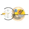 Horloges Murales Fer Art Creative Salon Décoratif Silencieux Balayage Horloge Ronde Anneau Branche Feuille Belle Journée Haute Densité Cadran Plaque