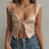 Tanques femininos Mulheres Sexy Lace Trim Crop Camis Top Y2K Spaghetti Strap Square Neck Tank Vintage Fairy Aesthetic Camisole Kawaii Colet