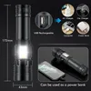 Super Bright XHP90+COB LED Flashlight USB Rechargeable Flashlights Aluminum Alloy Waterproof Torch for Camping Hiking Fishing Torches
