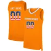 Custom Tennessee Volunteers jerseys men college white orange us flag fashion customize university basketball wear adult size stitched jersey