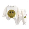 Kledingsets 2023 Koreaanse lente herfst Babyjongen Tweede stuk kleren Set Cartoon Sweatshirt Sweatshirt Track Pak Kids Toddler Outfit