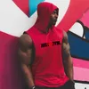 Mens Tank Tops Muscle Guys Brand Gym Hooded Top Fitness Hoodies Män ärmlös skjorta tröjor Singlets män Stringer Vest Man 230524