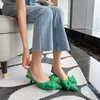 Dress Shoes Korean Version With Shallow Mouth Pointed Toe Stiletto Bow Baotou Back