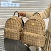wholesale ladies shoulder bag 2 sizes small fresh plaid fashion handbag thick leather leisure travel backpack street rivet backpacks contrast handbags 9255#