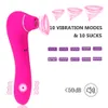 Vibrateurs Vibrateur de succion clinique 2-en-1 Sex Toy Clitoris G-spot Stimulator Pseudopenile Vibrator 10 Vibration Mode Sex Toy 230524