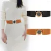 Bälten Elastic Wide Women Belt varumärke Högkvalitativ gyllene bälte för damskjorta tröja klänningsdekorationsband