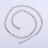 Kedjor Grundläggande Simple Shiny Stainless Steel 3mm 4mm Zircon Necklace Nulti-Color Claw Chain for Women