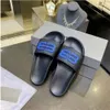 Designer Summer Classic Flat Heel Lazy Beach Flat Slipper Leather Slides Man Ladies Flip Flops Maat 35-46