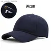 Boll Caps pappa vinter varm fleece foder monterad filt baseball cap man utomhus fritid ull stor storlek snapback hatt 56-60 cm 60-65 cm l230523