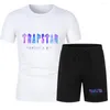 Męskie dresy letnie krótkie szorty Street Street Street 2-częściowy garnitur Casual Sports Men's Printed T-shirt