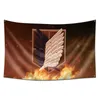 BANNER BANDEIRA DE 3X5FT ATACETA DE ANIME ATRAVÉS DO TITAN FLAG SGORPS CORPS COSPLAY BANNER BANNER ANIME LAVELO DE CAFE DO CASA DE DECORAÇÃO GLAG G230524