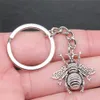 Hediyelik Eşya Hediyesi Erkekler Keychain 2 Renk 25x25mm Bee Kolye Keyasyon Dropshipping