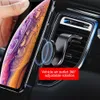 Magnetisk biltelefonhållare Air Vent Clip Mount Rotation Cellphone GPS Support för Xiaomi Red Mi Huawei Samsung Phone Stand