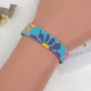 Связанные браслеты Yastyt Flower Bracelet для девушки для девушки японские украшения из бусинки богемные пульсера регулируемые веревки ювелирные изделия Miyuki подарок