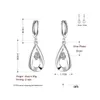 Mankiet Ear Women Sterling Sier Splated Water Drop Inkrustowane kolczyki GSSE614 Moda 925 Płytkowa Kolczyka Dostawa prezentu Dhuzv