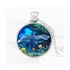 Pendant Necklaces Best Gift Creative Time Gem Necklace 3D Dolphin Glass Sweater Chain Wfn378 With Mix Order 20 Pieces A Lot Drop Del Dhwtr