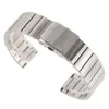 Assistir bandas 18/20/22/24mm Moda de moda aço inoxidável Banda de relógio de pulso ajustável Straps Metal Bangle Link Solid Link