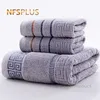 Bathroom Towel Set For Adutls 1PC 70x140CM Bath Towel And 2PC 34x75CM Face Towels Cotton Towel Sport Travel Beach Washcloth