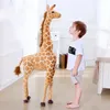 Plush Dolls Big Size Plush Giraffe Soft Stuffed Lifelike Animals Giraffes Soft Doll Home Decor Kids Birthday Gift 230523