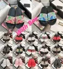 Designer Sandals Men Women Slides with Correct Flower Box Dust Bag Shoes snake print Slide Summer Wide Flat Sandal Slipper Size 35-46