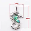 Pendentif Colliers Naturel Colourf Nouvelle-Zélande Abalone Shell Collier De Perles Hippocampe Perles Femmes Charmes Reiki Bijoux N3649 Drop D Dhu32