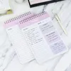 Prosty harmonogram Planner Sticky Notatbook może oderwać notatnik Codzienny plan Cewki Cewne