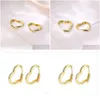 Ear Cuff Simple Love Peach Heart 18K Gold Ploated oorbellen GSFE075 Modestijl Gift Fit vrouwen DIY Sieraden Oorring Drop levering Dh6bx