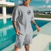 Мужские спортивные костюмы Super Men's Fashion неформальная одежда 20233 Лето-персонаж идол ZD Оцифровая шорт-футболки