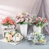 Dekoracyjne kwiaty jedwabna herbata róża hortensja sztuczna na ślub ślubny stół domowy