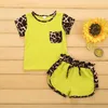Kleidung Sets Kidswant Kleinkind Baby Mädchen Sommer Outfits Kleidung 2 stücke Leopard Print T-shirt Top Shorts Kind Junge Outfit 12M-6T