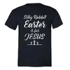 Męskie koszulki męskie Silly Wielkanoc jest dla Jezus T-Shirt Egg Shirt Dift Black