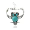 Charm Bracelets Bohemian Style Owl Retro Turquoise Bracelet Animal Gsfb273 Mix Order 20 Pieces A Lot Drop Delivery Jewelry Dhtsr