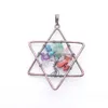 Pendant Necklaces Natural Chips Gem Stone 7 Chakra Reiki Tree Of Life Pendants Women Man Jewelry Five Pointed Star Metal Copper N381 Dhomm