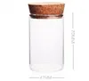 Klassieke 80 ml glazen flessen met kurk ambachten flessen potten 80cc lege pottencontainers flessen groothandel