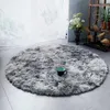 Tapis moelleux tapis pour salon doux enfant tapis rond anti-dérapant sol décor à la maison en peluche épais cravate teinture tapis