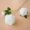 Fleurs décoratives Belle Rose Artificielle Soie Grand Rétro Décor À La Maison Faux Blanc Faux Décoration De Mariage
